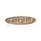 Hello Honey® 15.5" Decorative Natural & Gold Finish Mango Wood & Aluminum Tray Taper Candleholder